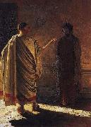 Nikolai Ge Quod Est Veritas Christ and Pilate oil painting artist